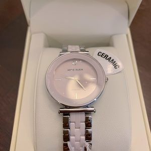 Anne Klein pink & silver watch